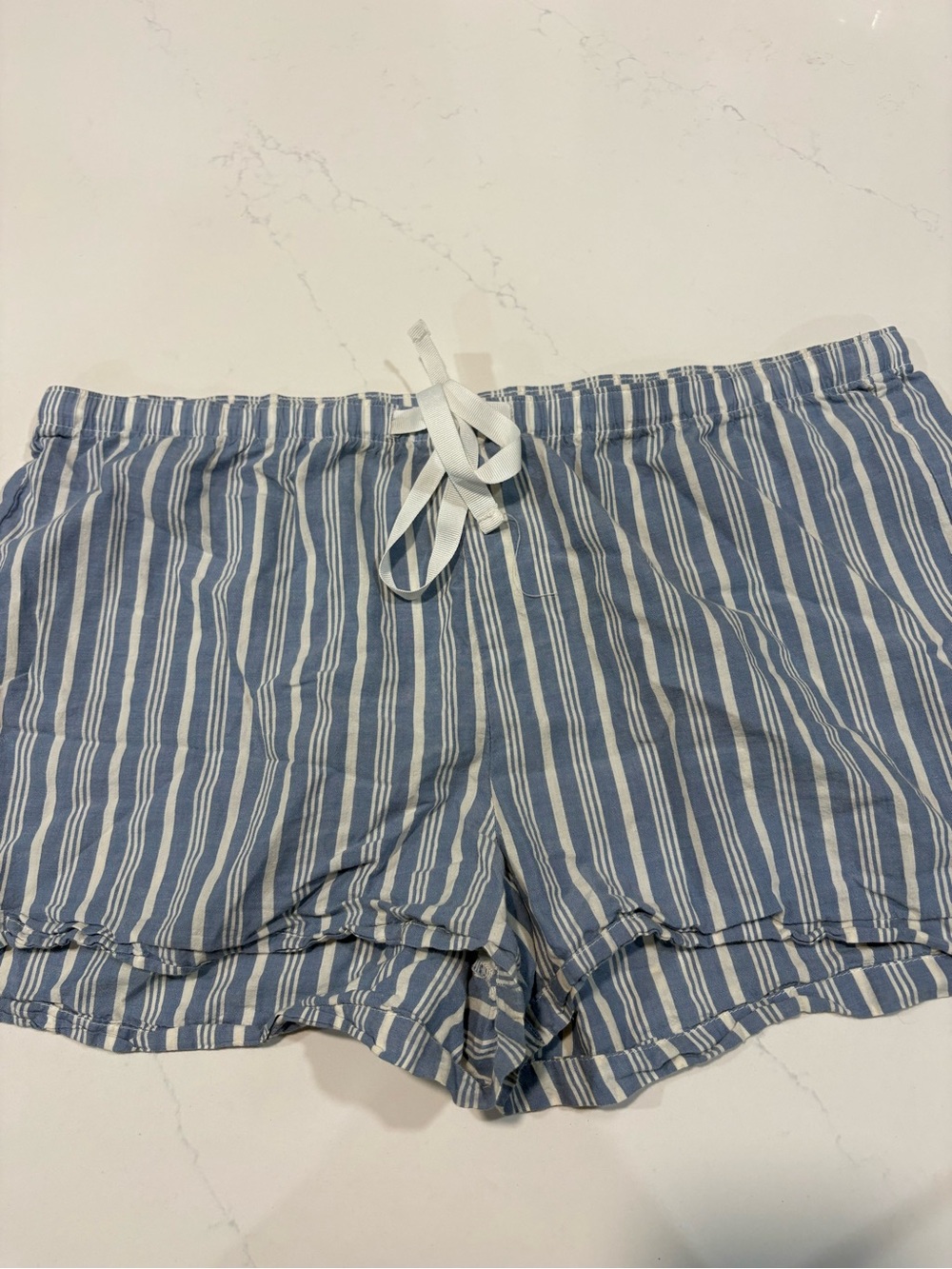 WMNS Old Navy Blue and White Striped Pajama Shorts Sz Large